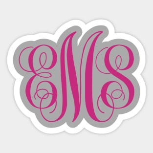 Monogram t- message me to customize Sticker